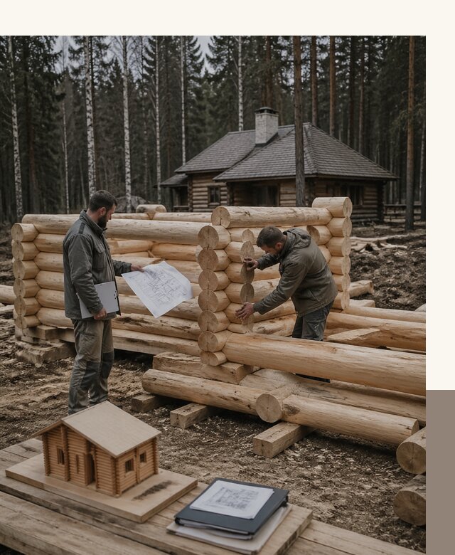 Проектирование и строительство домов из бревна в Омске